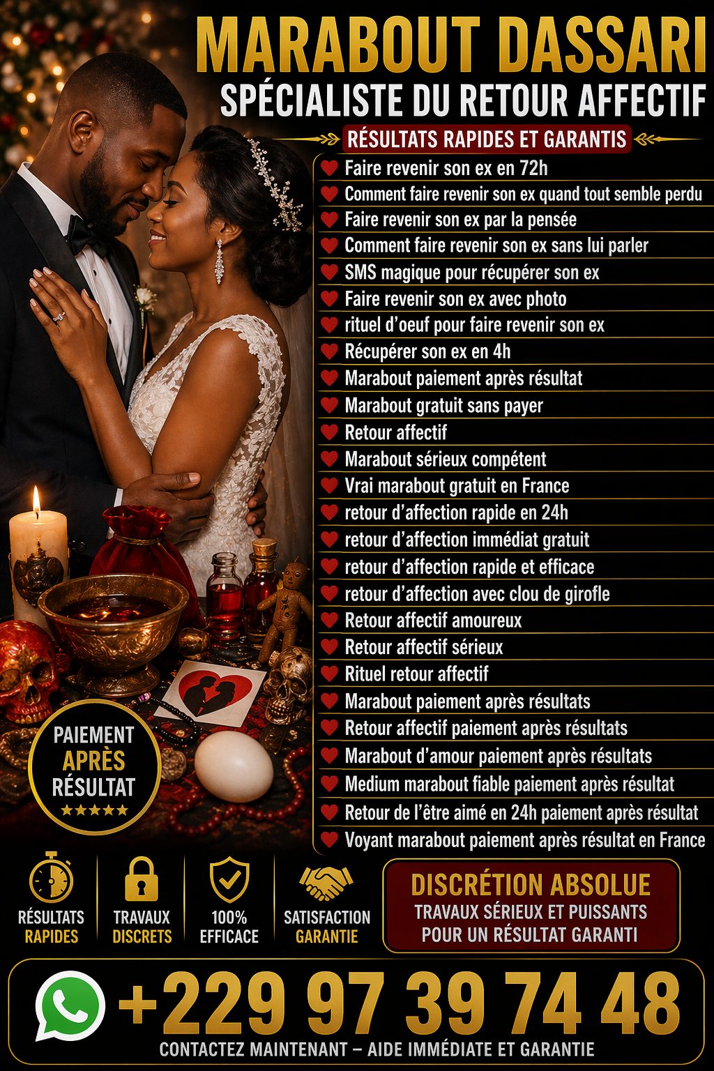 meilleur médium voyant africain pour l’amour +22997397448